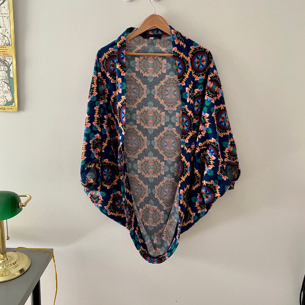 Colorful square cardigan in excellent condition